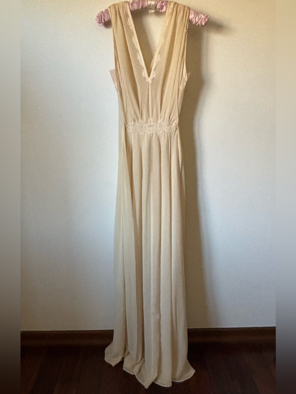 Vintage 1930's Silk Chiffon Wedding Gown - Picture 2 of 10